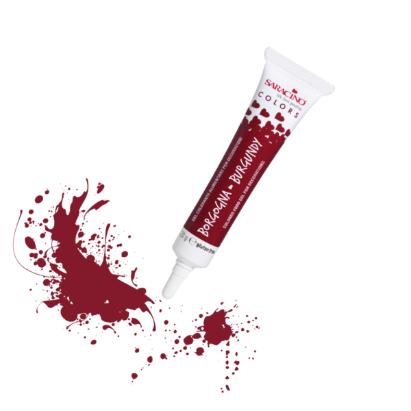 Saracino geelvärv tuubis, burgundia punane, 20g